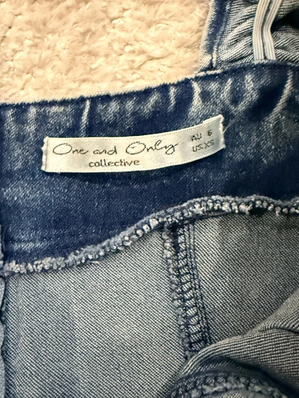 NWOT! Women’s One and Only Denim Puff Sleeve Mini Dress - Size XS - Picture 4 of 7